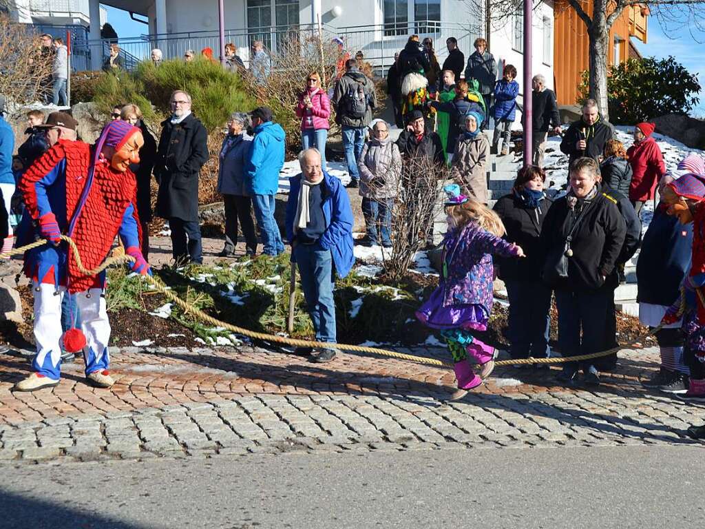 Das Absperrseil eignet sich auch zum Seilspringen.