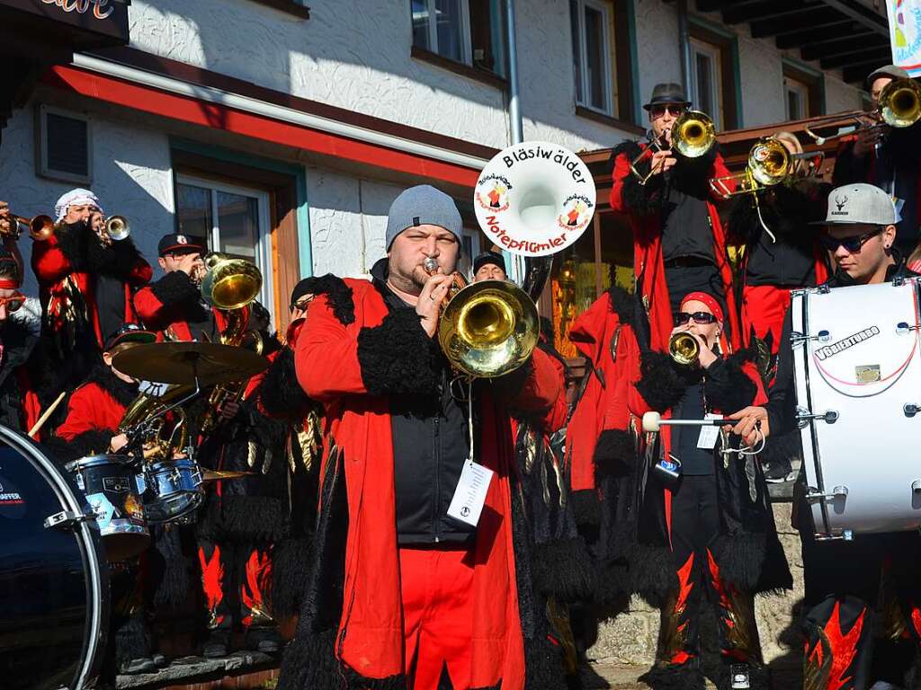 Die Blasiwlder Notenpflmler sorgten fr schwungvolle Musik. 