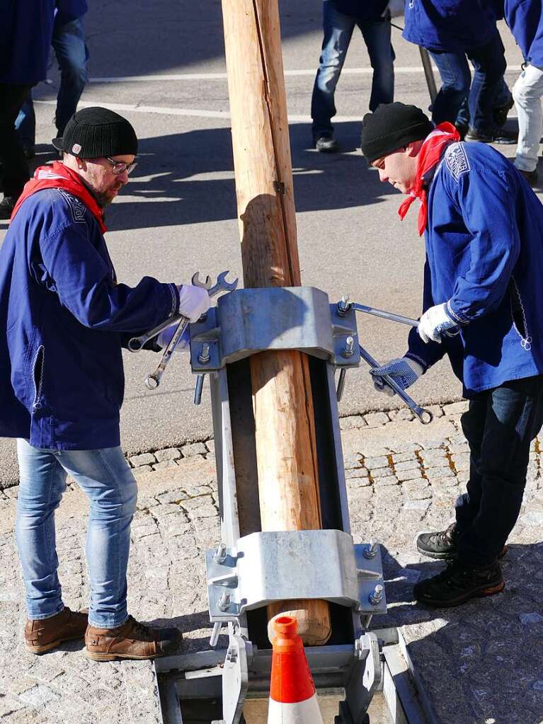 Neue Technik fr den Narrenbaum