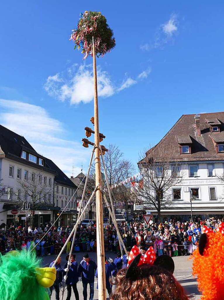 Endlich geht er in die Senkrechte.