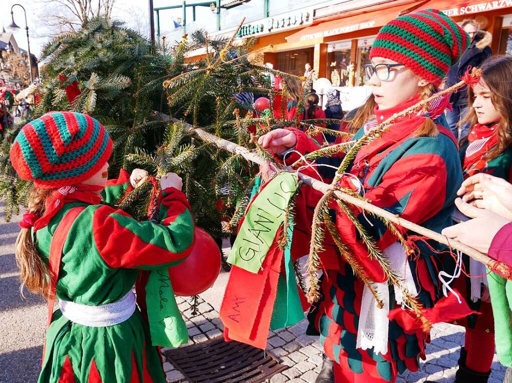 Der Narrensamen schmckt den Titiseer Narrenbaum.