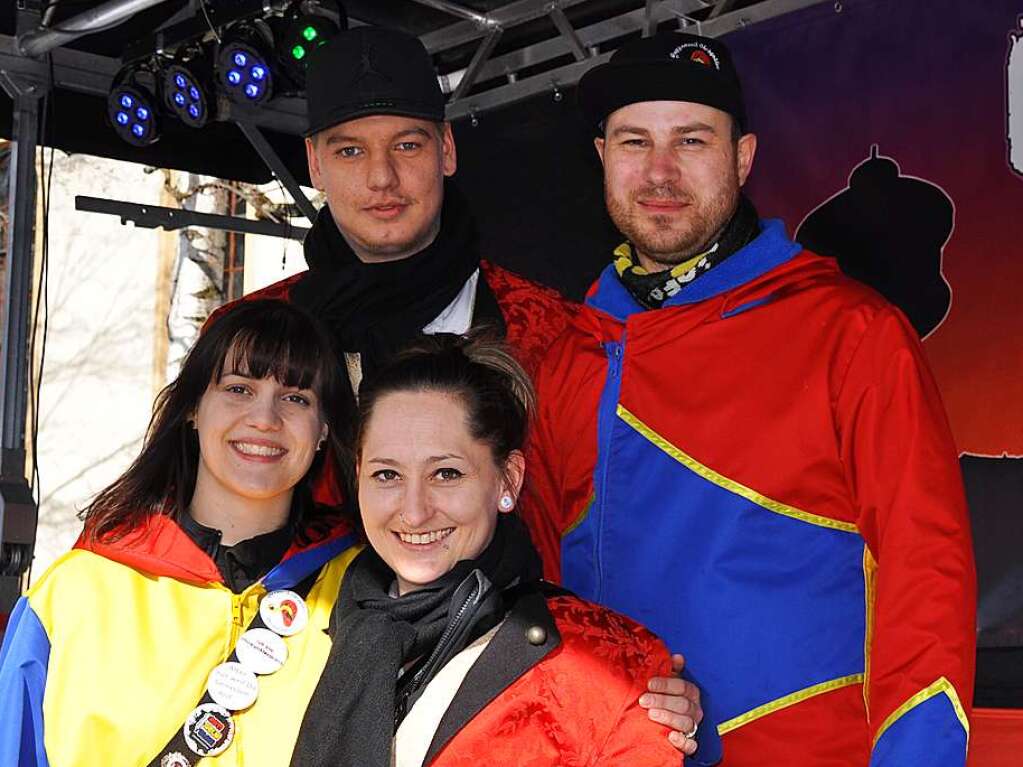 Das Orga-Team: Pilipp Huser, Sabrina Hinger, Robin Schmiederer und Laura Villari