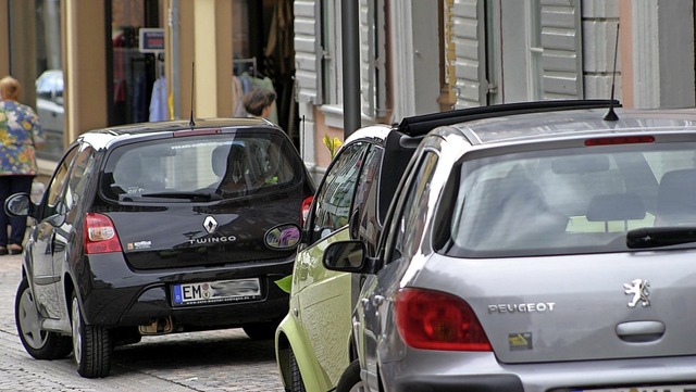 Parken in der Stadt ist ein Dauerthema...fentlicher Parkraum entstehen knnte.   | Foto: Martin Wendel