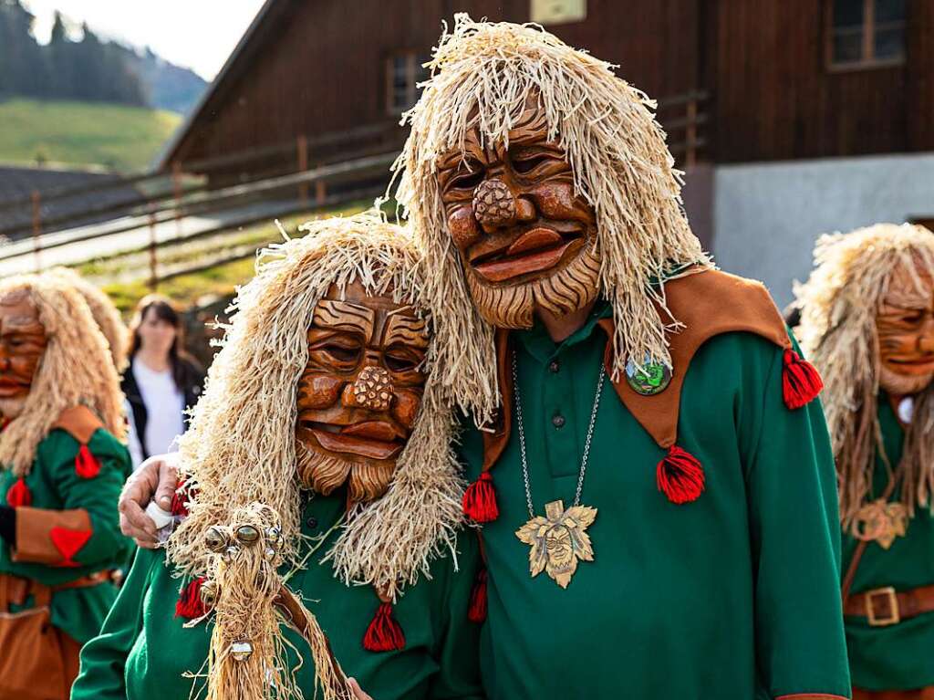 Bunter Narrenwurm: Das sonnige Wetter lockte viele Besucher nach Buchenbach. Die hatten ihre Freude am Umzug mit mehr als 60 Gruppen.