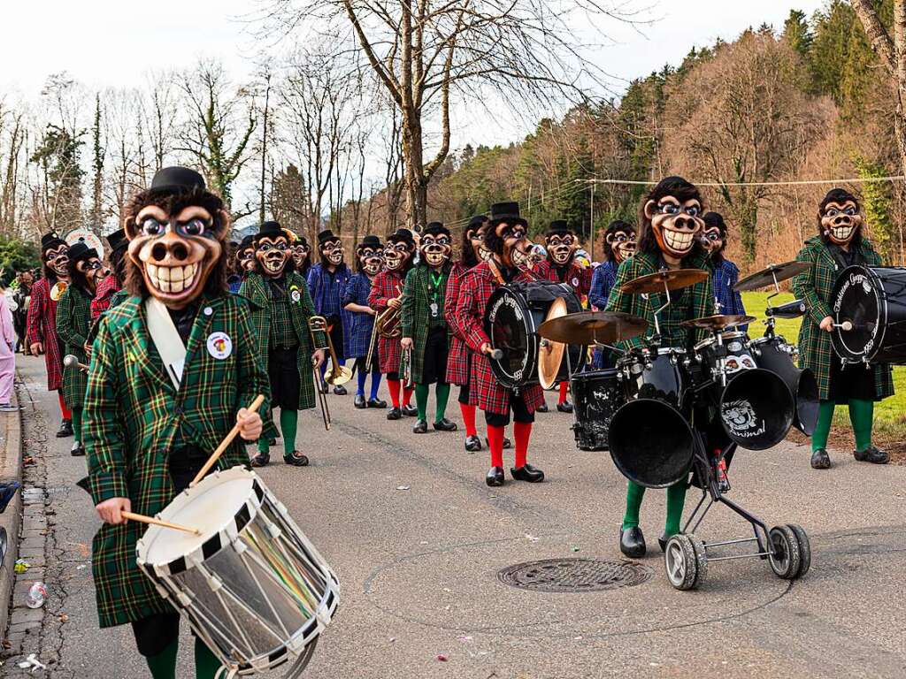 Bunter Narrenwurm: Das sonnige Wetter lockte viele Besucher nach Buchenbach. Die hatten ihre Freude am Umzug mit mehr als 60 Gruppen.