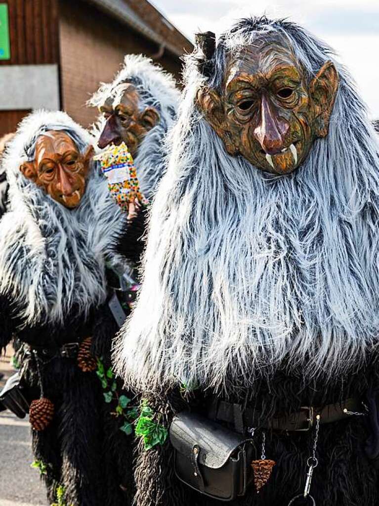 Bunter Narrenwurm: Das sonnige Wetter lockte viele Besucher nach Buchenbach. Die hatten ihre Freude am Umzug mit mehr als 60 Gruppen.