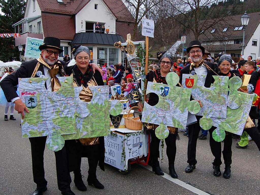 Diese Fugruppe hatte sich des Themas 50 Jahre Gesamtgemeinde Glottertal angenommen.