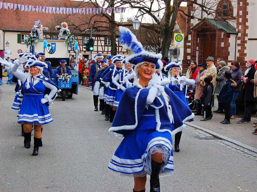 Prinzengarde der Gesamtgemeinde Glottertal mit Prinz Bernhard dem Ersten und Prinzessin Andrea der Ersten sowie dem Funkenmariechen