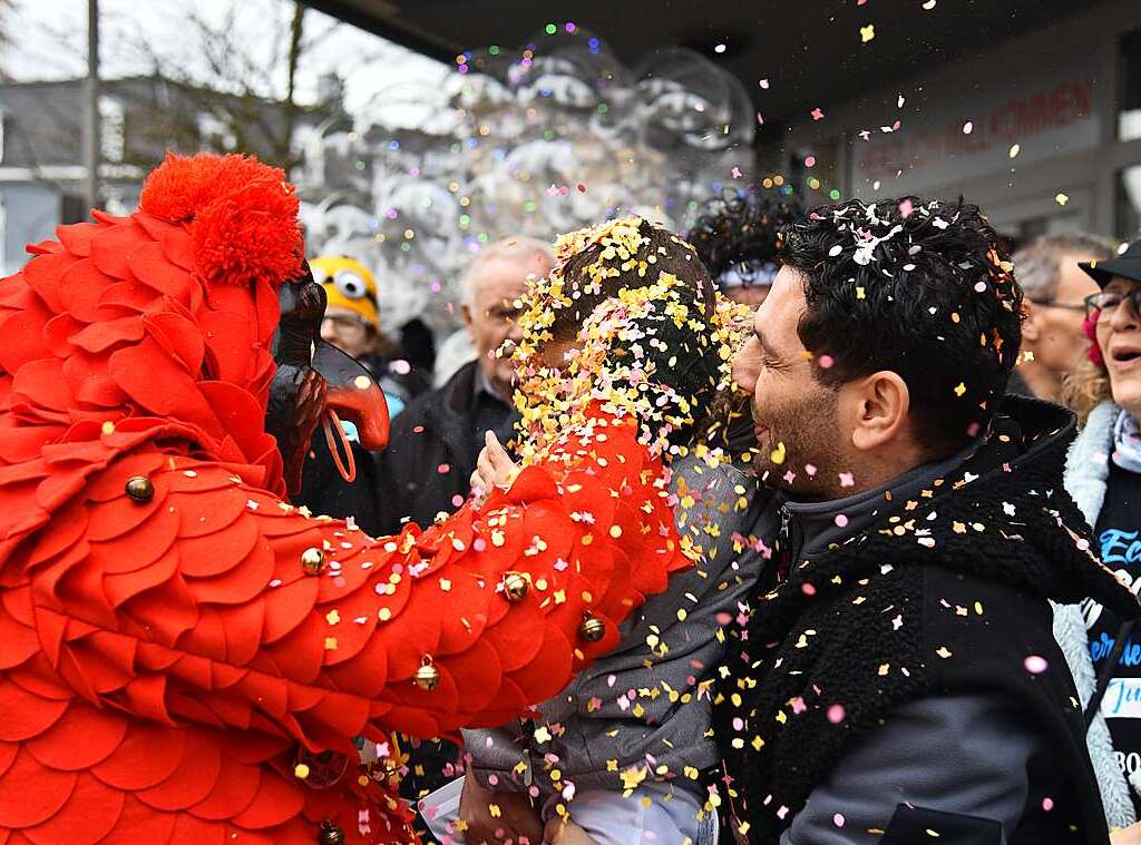 Impressionen vom grenzberschreitenden Fasnachtsumzug Rheinfelden 2020