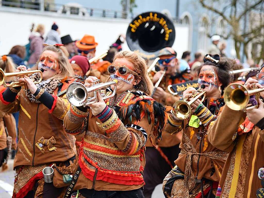 Impressionen vom grenzberschreitenden Fasnachtsumzug Rheinfelden 2020