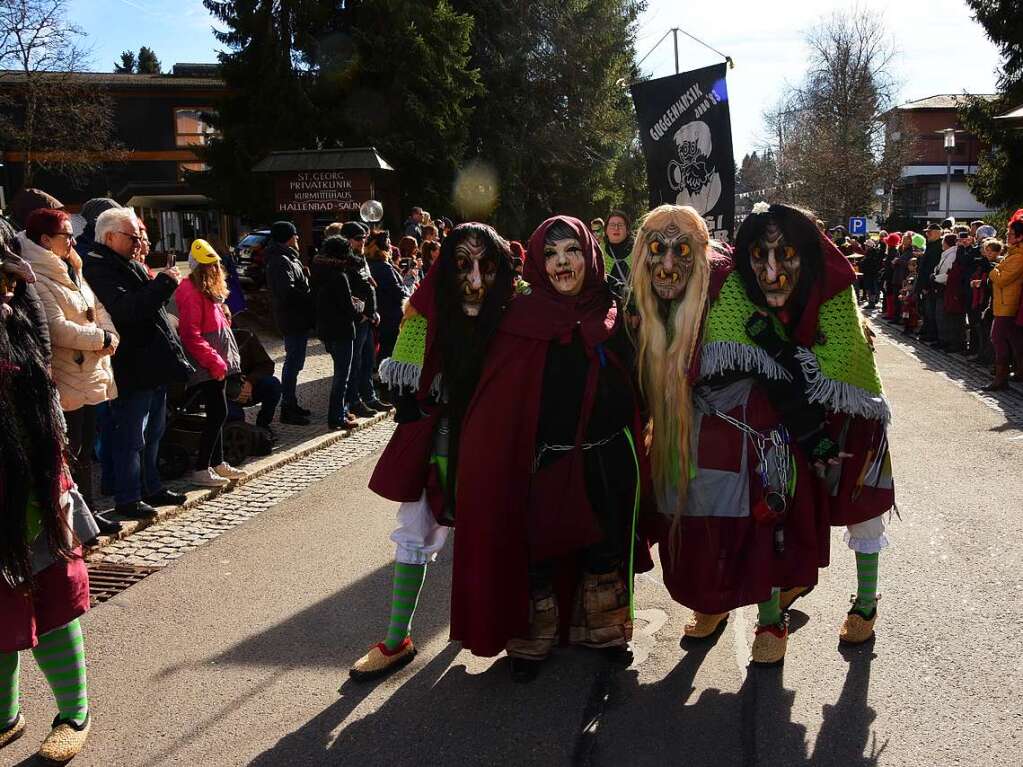 Eine der zahlreichen Hexengruppen beim Fasnachtsumzug am Samstag waren die „Kloschter Weiber & Hexen“ aus Altdorf.