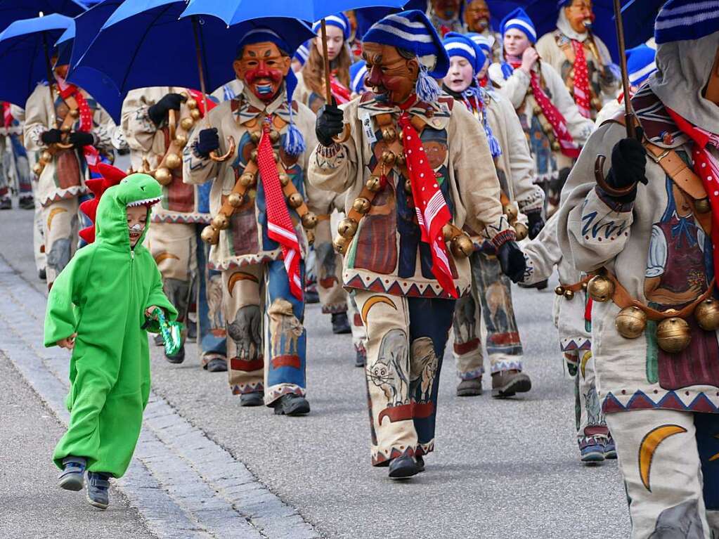 Beim Kinder- und Familienumzug sind der Fantasie keine Grenzen gesetzt. Zahlreiche Zuschauer verfolgten das nrrische Spektakel.