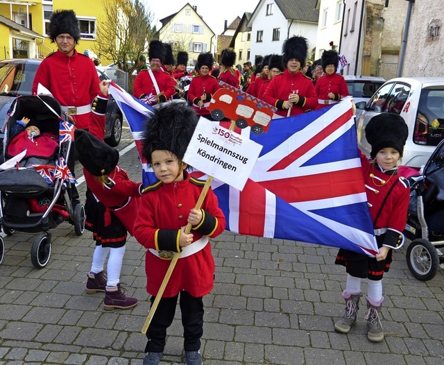 Auch beim Kinderumzug gibt es nrrisch...sik- und Feuerwehrkapelle den Brexit.   | Foto: Aribert Rssel