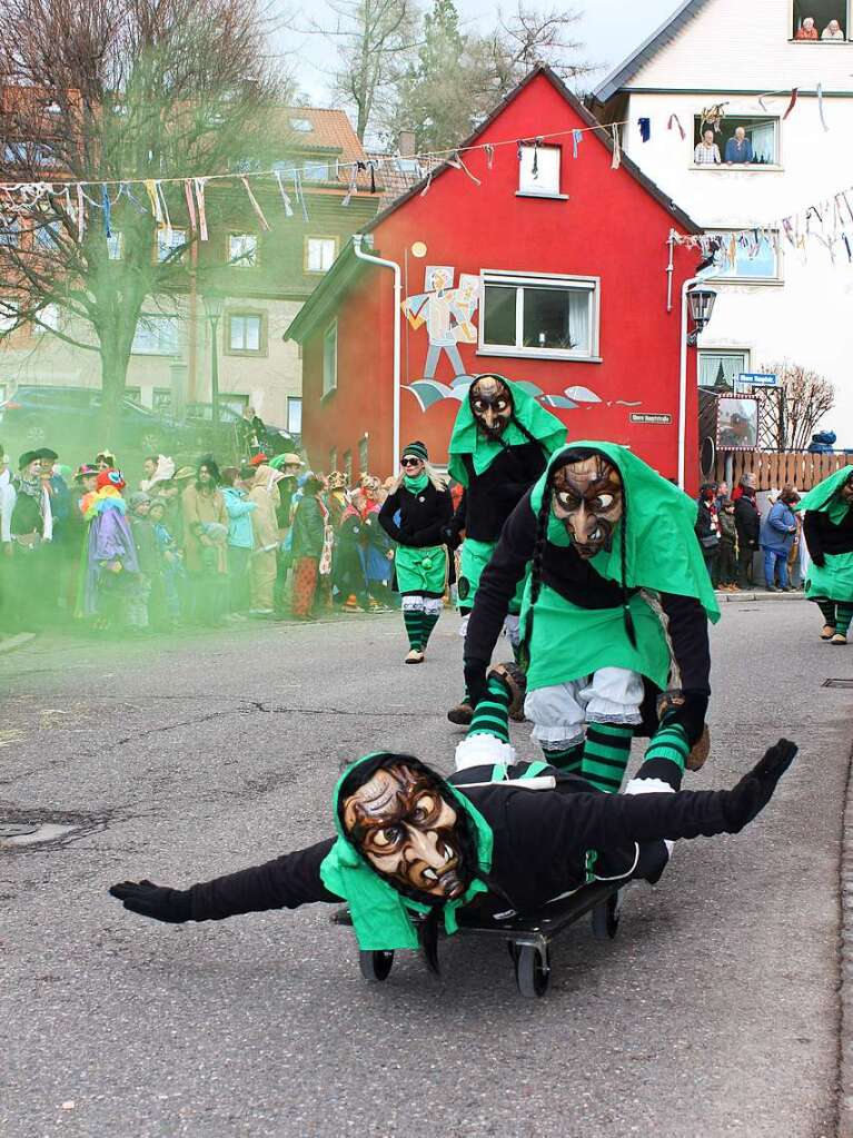 Die Growaldhexen aus Gschweiler waren bestens gelaunt...