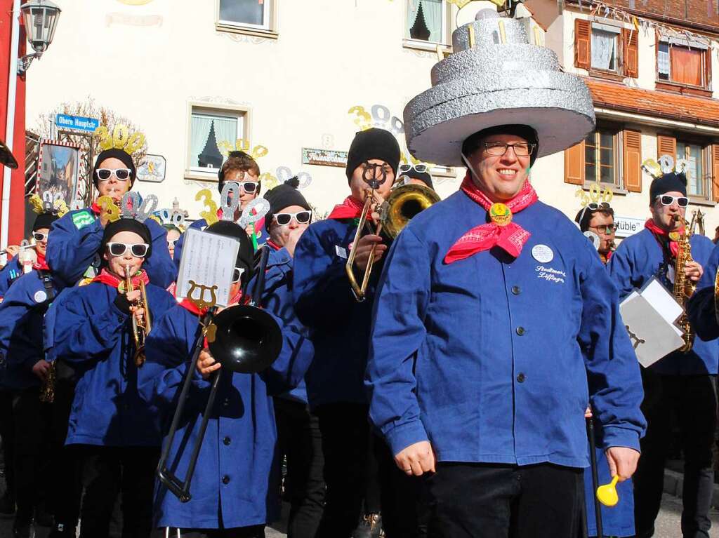 Die Stadtmusik lie sich zum 300. Geburtstag feiern.