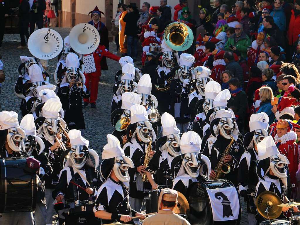 Groer Umzug am Fasnetsmontag in Endingen: Die Grachsymphoniker geben sich die Ehre in Endingen - wie seit Jahrzehnten.