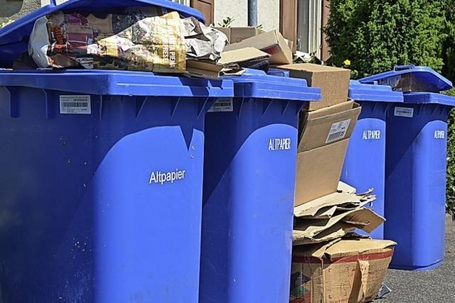 Blaue Tonne bleibt im Landkreis Waldshut kostenlos