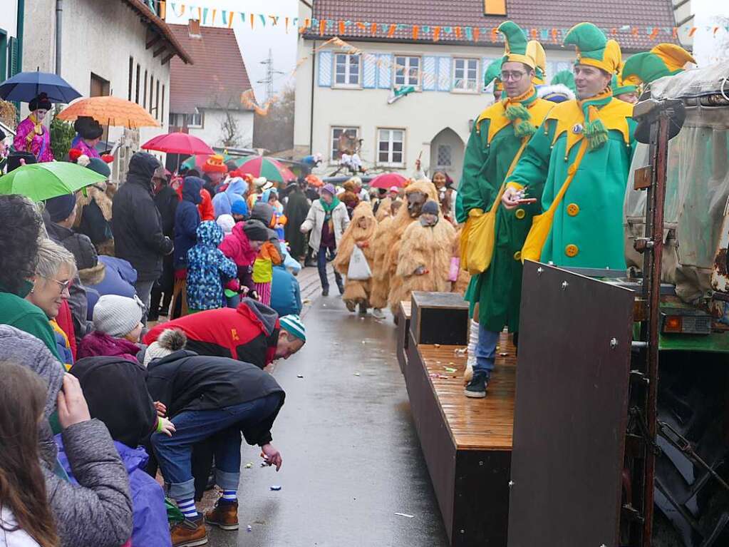 Narrenumzug am Fasnet-Zieschdig in Ewattingen