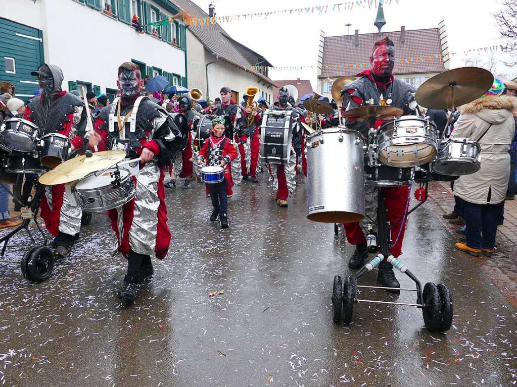 Narrenumzug am Fasnet-Zieschdig in Ewattingen