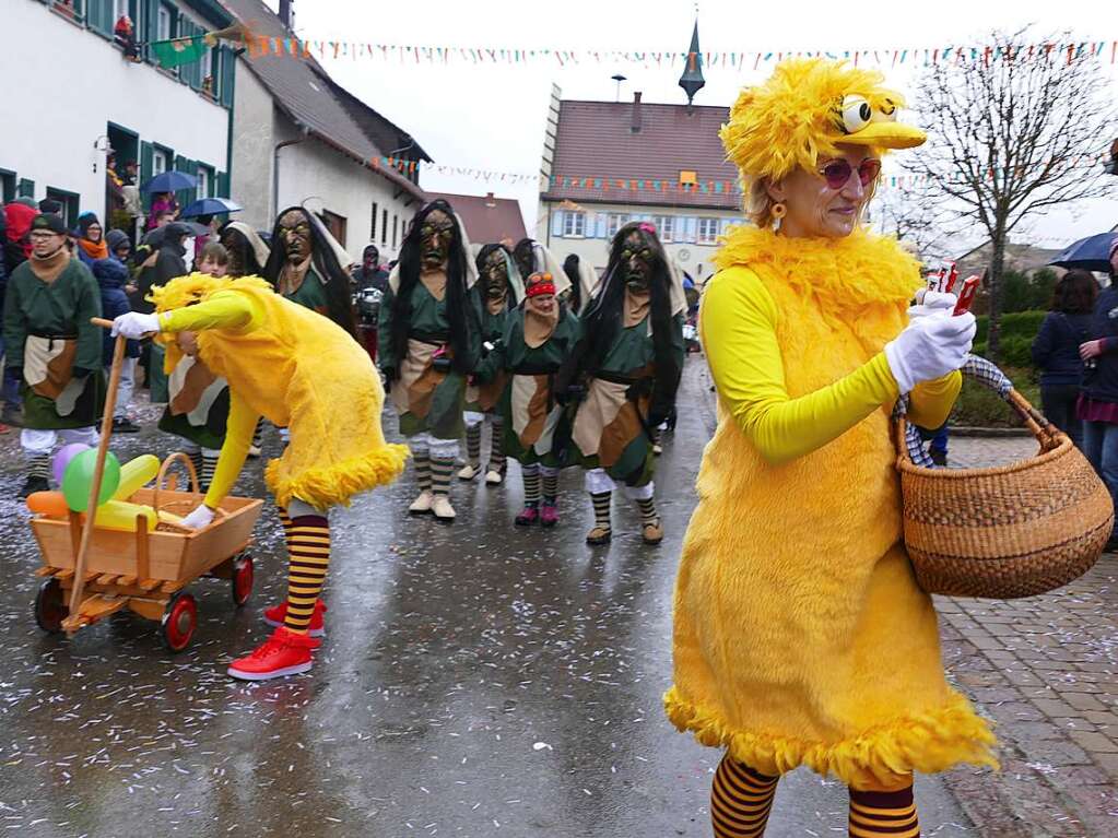 Narrenumzug am Fasnet-Zieschdig in Ewattingen