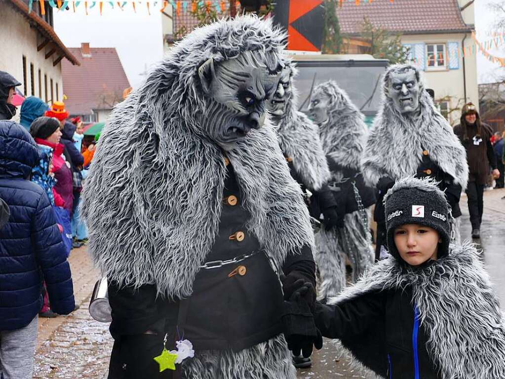 Narrenumzug am Fasnet-Zieschdig in Ewattingen