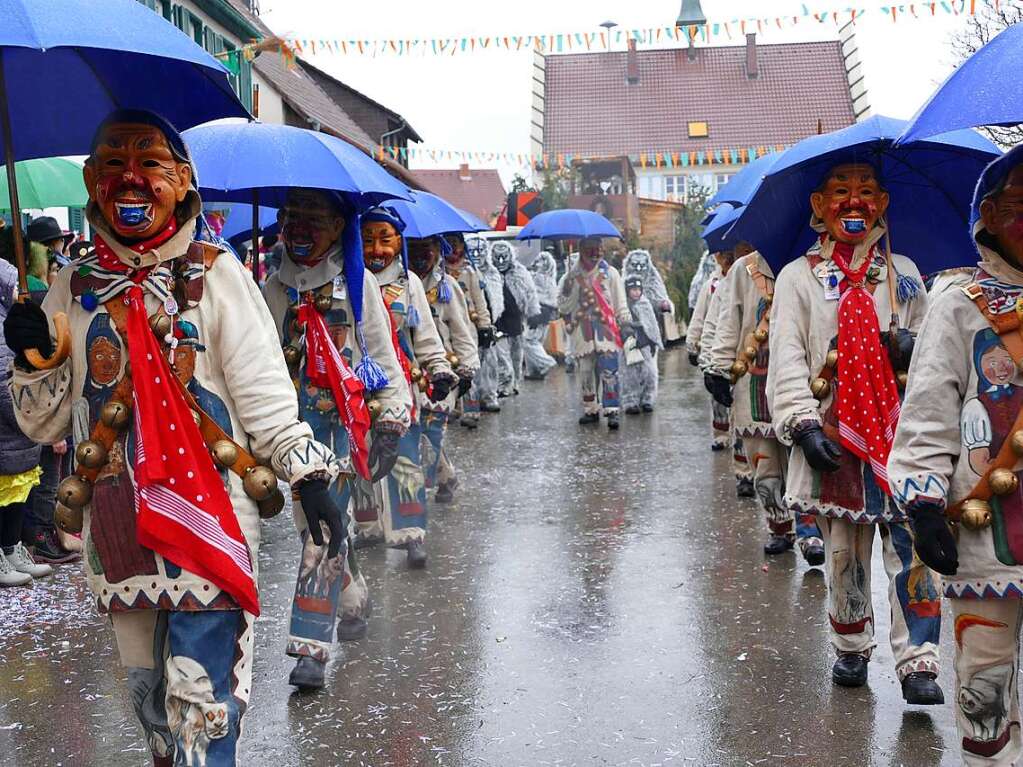 Narrenumzug am Fasnet-Zieschdig in Ewattingen