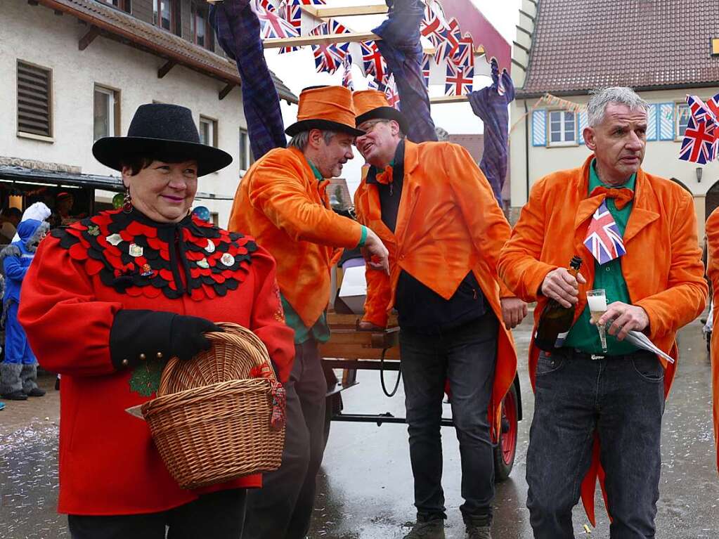 Narrenumzug am Fasnet-Zieschdig in Ewattingen