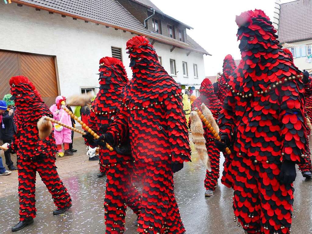 Narrenumzug am Fasnet-Zieschdig in Ewattingen