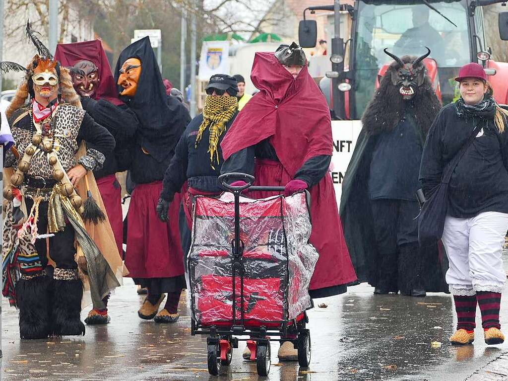 Narrenumzug am Fasnet-Zieschdig in Ewattingen