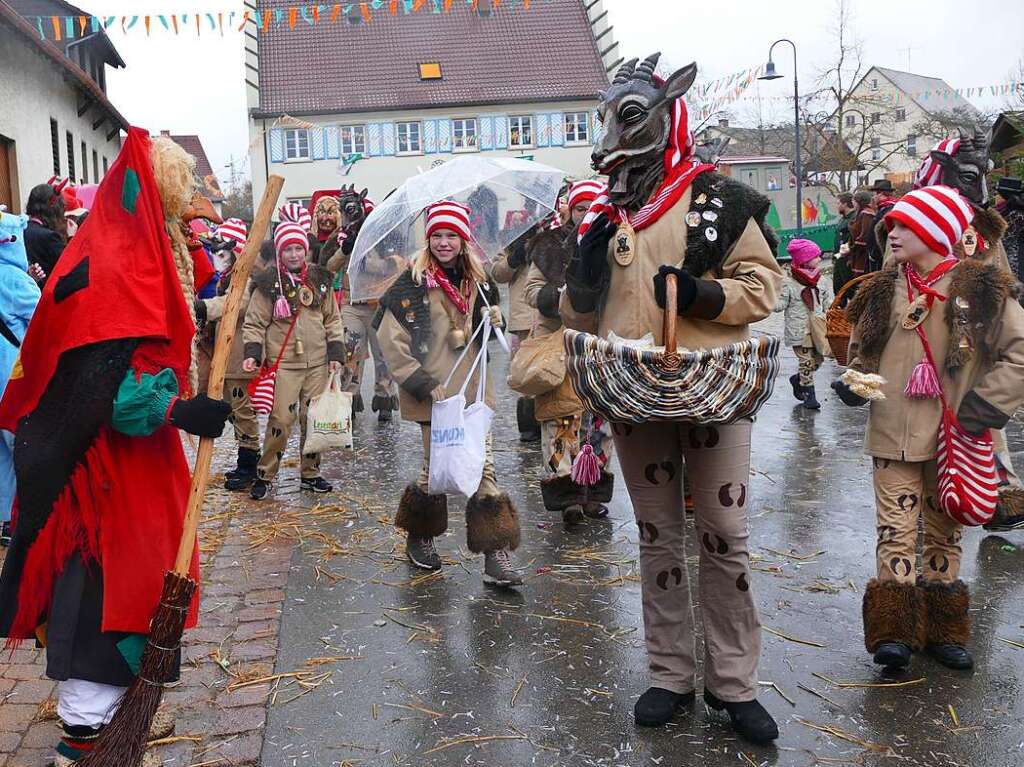 Narrenumzug am Fasnet-Zieschdig in Ewattingen