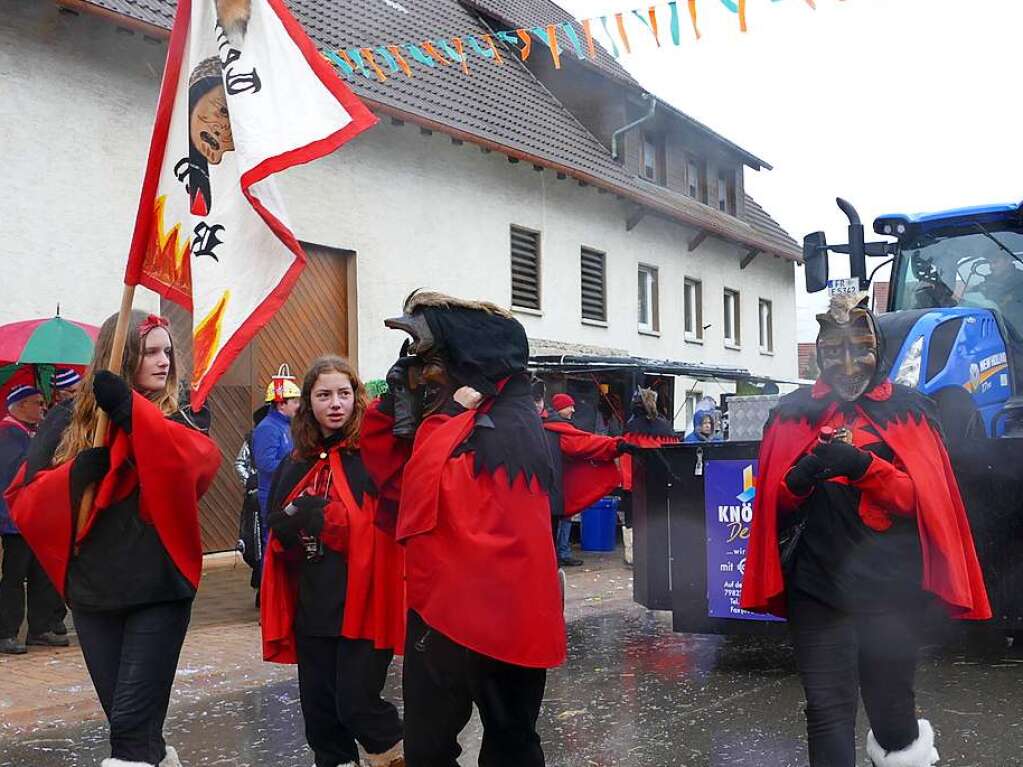 Narrenumzug am Fasnet-Zieschdig in Ewattingen