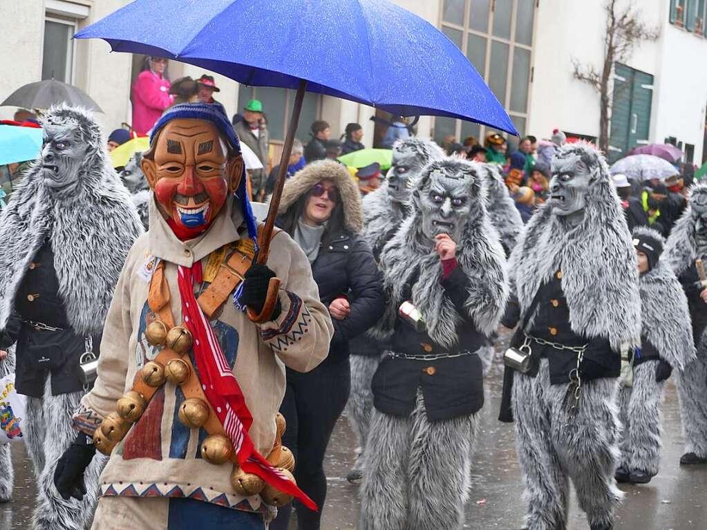 Narrenumzug am Fasnet-Zieschdig in Ewattingen