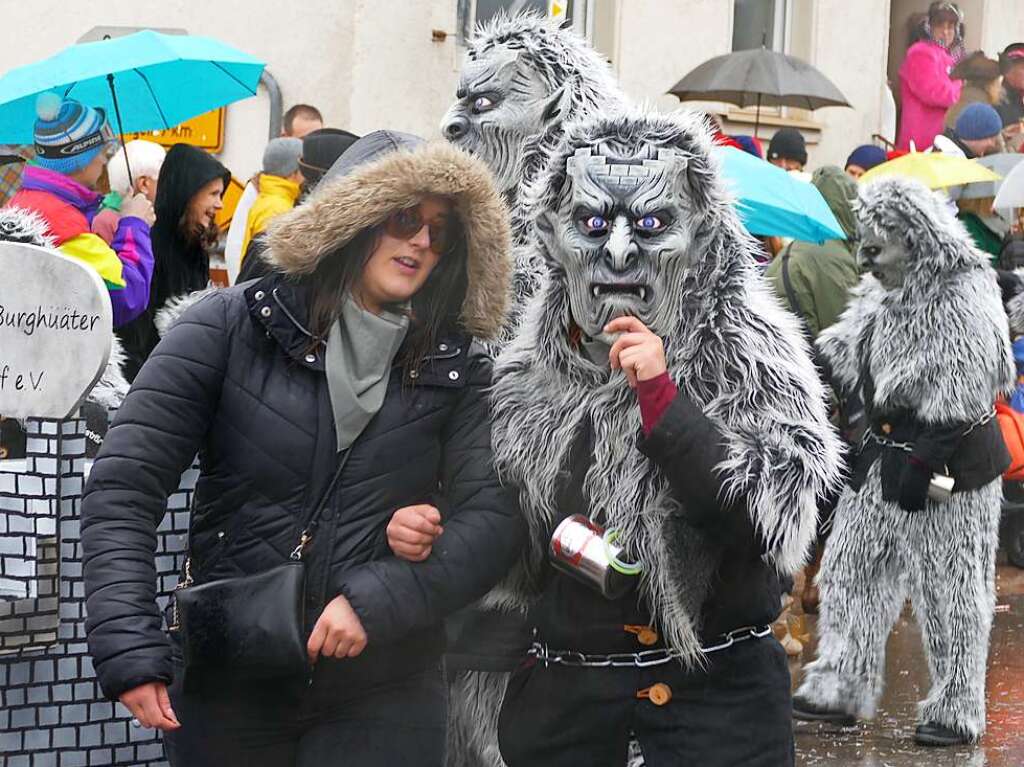 Narrenumzug am Fasnet-Zieschdig in Ewattingen