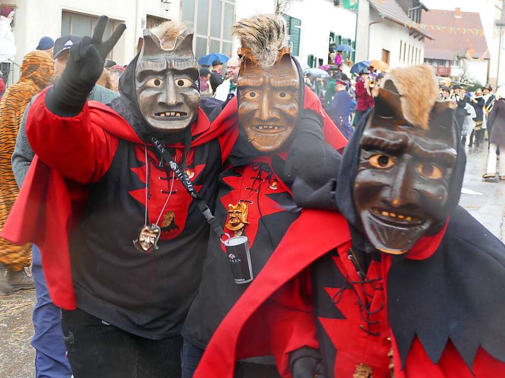 Narrenumzug am Fasnet-Zieschdig in Ewattingen