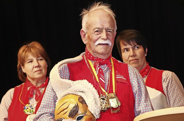 Hohe Auszeichnungen fr ein Jahrzehnte...Konrad Waldvogel und Nicola Ketterer.   | Foto: Dieter Maurer