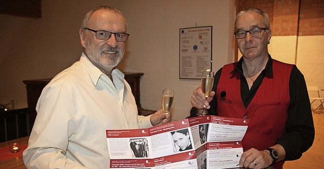 Prsident Walter Marbot (links) und Be...rfolgreiches Jahr in der Kultschr an.  | Foto: Peter Schtz