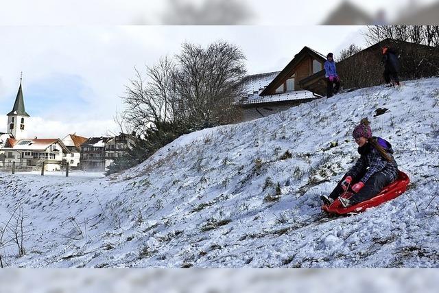 Auch wenig Schnee macht Kinder glcklich