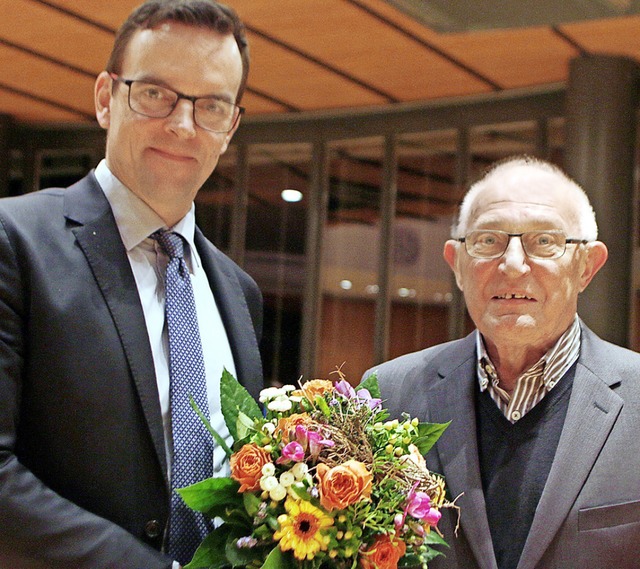 Anerkennung uerte der neue Vorsitzen...bschied seines Vorgngers Eugen Gtz.   | Foto: Heidi Fel