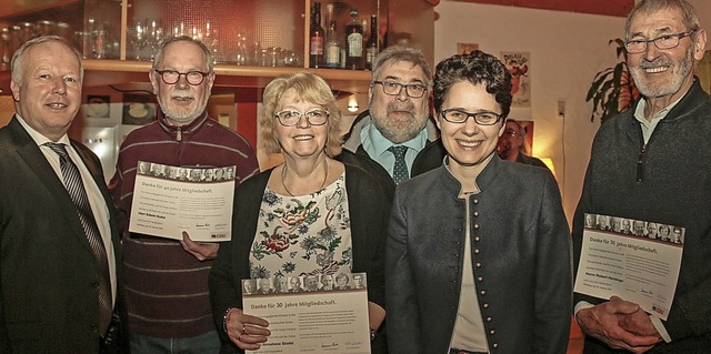 Ehrungen bei der CDU Mahlberg (von lin...baum, Marion Gentges, Robert Henninger  | Foto: Sandra Decoux-Kone