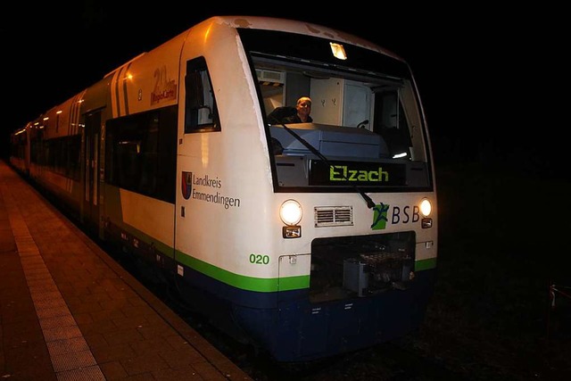 Der vorlufig letzte Zug mit Diesel-Lo...hr mit den neuen Talent-Zgen starten.  | Foto: Karin Hei