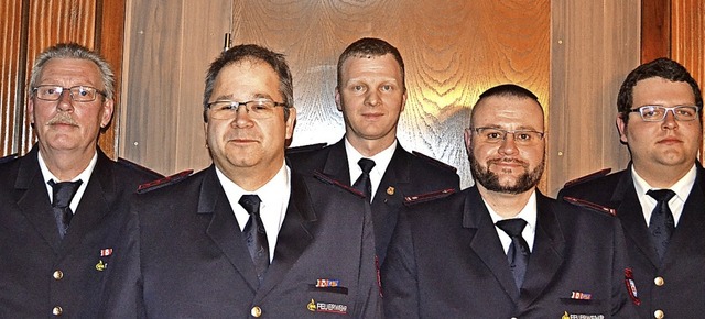Die neugewhlte Fhrung der Feuerwehr ...er, Bozo Plavetic und  Michael Disch.   | Foto: Liane Schilling
