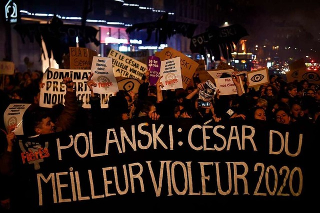 Straenproteste in Paris vor der Preis...r den besten Vergewaltiger 2020&#8220;  | Foto: LUCAS BARIOULET (AFP)