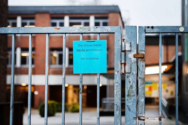 Eine geschlossene Schule in Nordrhein-Westfalen  | Foto: Jonas Gttler (dpa)