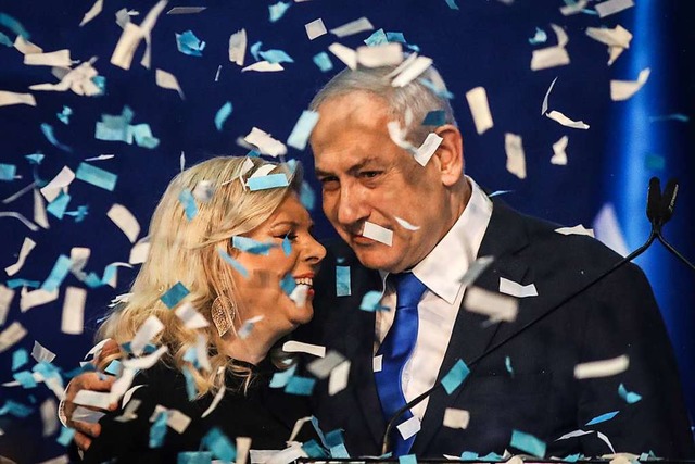 Benjamin Netanjahu, Ministerprsident ...ach Prognosen strkste Kraft geworden.  | Foto: Ilia Yefimovich (dpa)