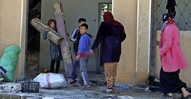 Diese Schule in Idlib wurde von der syrischen Armee zum Teil zerstrt.  | Foto: IBRAHIM YASOUF (AFP)