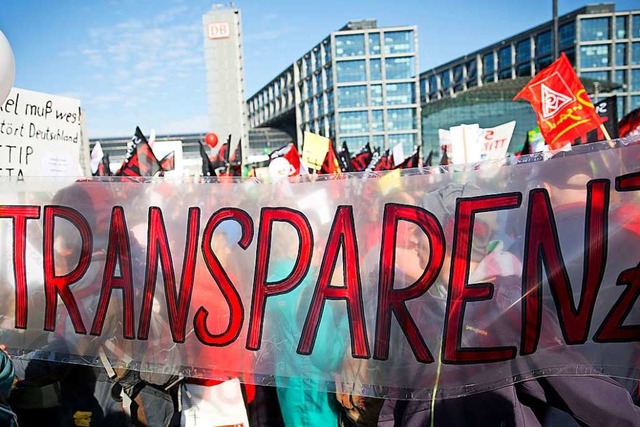 Dieses Foto entstand 2015 bei einer De...satlantische Freihandelsabkommen TTIP.  | Foto: Jrg Carstensen