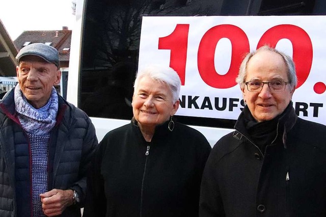 Sind das Team hinter dem Einkaufsmobil...i,  Ursula Zimmermann und Axel Httner  | Foto: Ursula Schiller