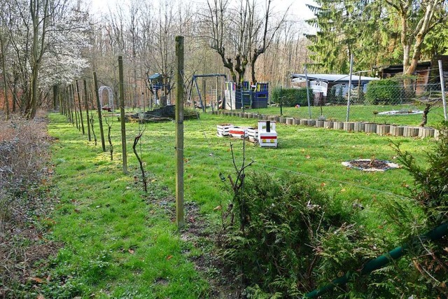 Um den   Garten auf der Waldlichtung i...rundstcksnutzer einen Zaun errichten.  | Foto: Victoria Langelott