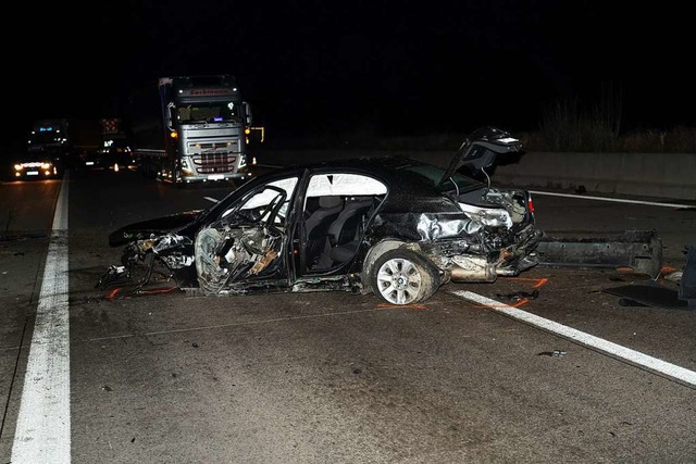 Die Unfallstelle auf der A5  | Foto: Benedikt Spether