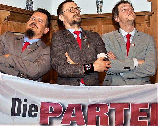 Die Fhrungsspitze des Lahrer Ortsverb...l Furrer, Chris Mehnert und Marco Kipp  | Foto: Wolfgang Beck